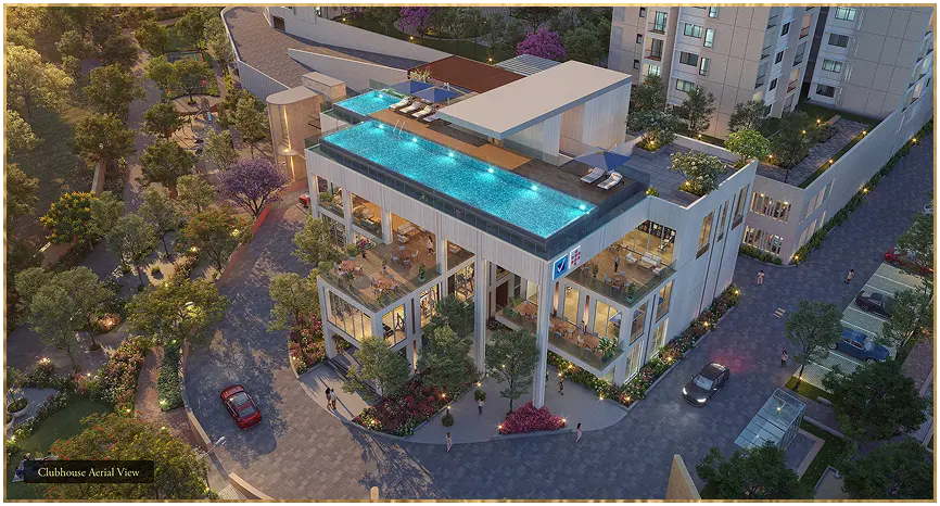 Aerial View & Pool