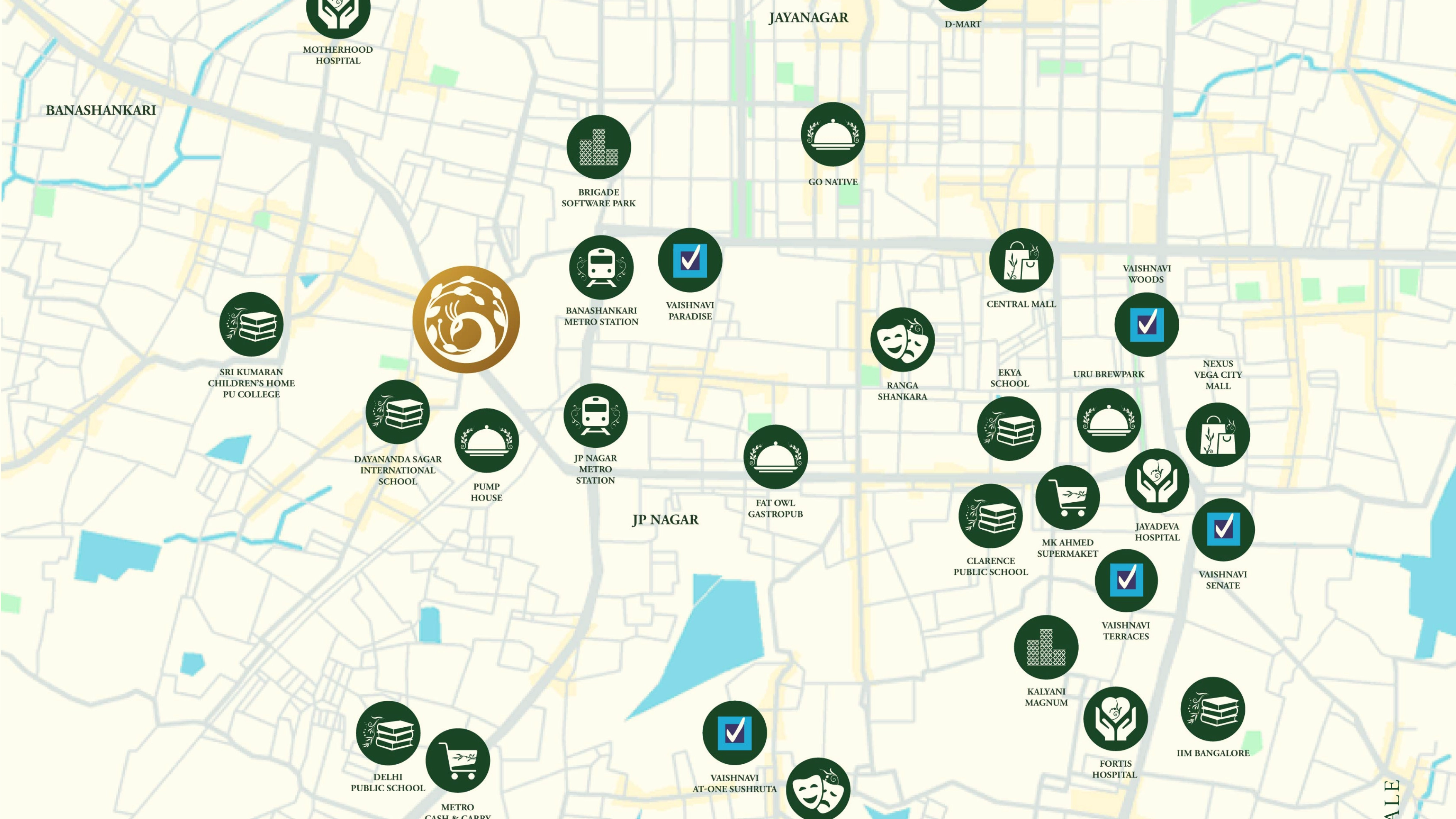 Vaishnavi AT-One Krishna Brindavan Location Advantage Map