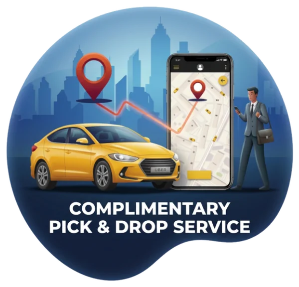 Complimentary Pickup & Drop Service for Vaishnavi AT-One Krishna Brindavan site visits